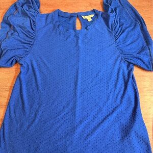 Zac & Rachel Royal Blue Ruffle Sleeve Blouse
